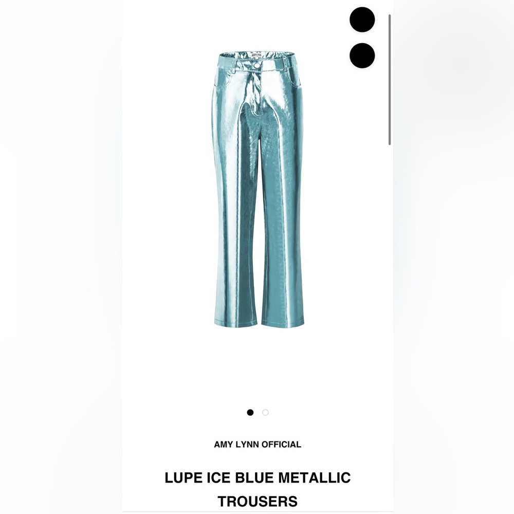 LUPE ICE BLUE METALLIC TROUSERS